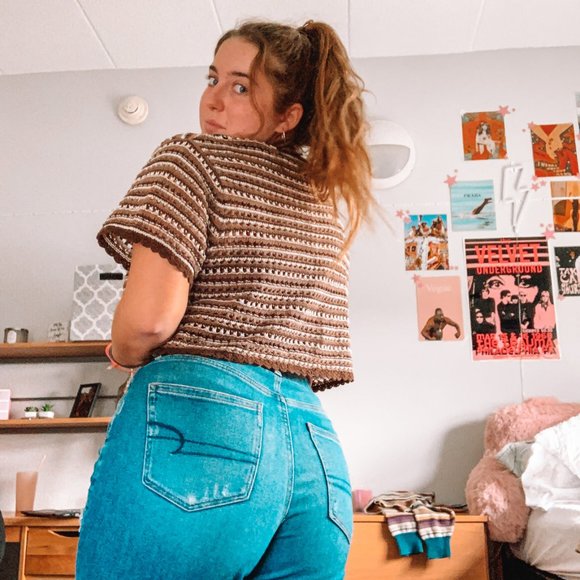 cropped short sleeve knit cardigan - Picture 6 of 6